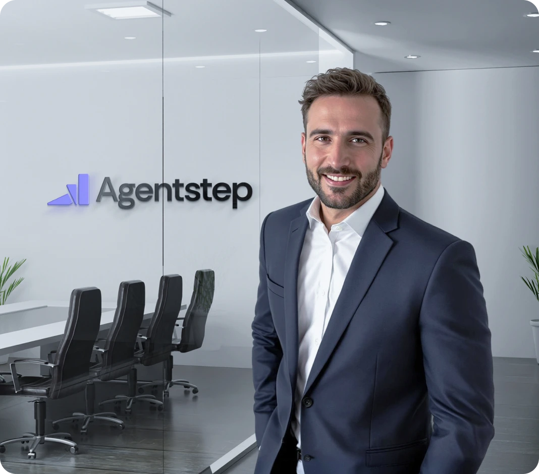 Agentstep AI implementation team illustration