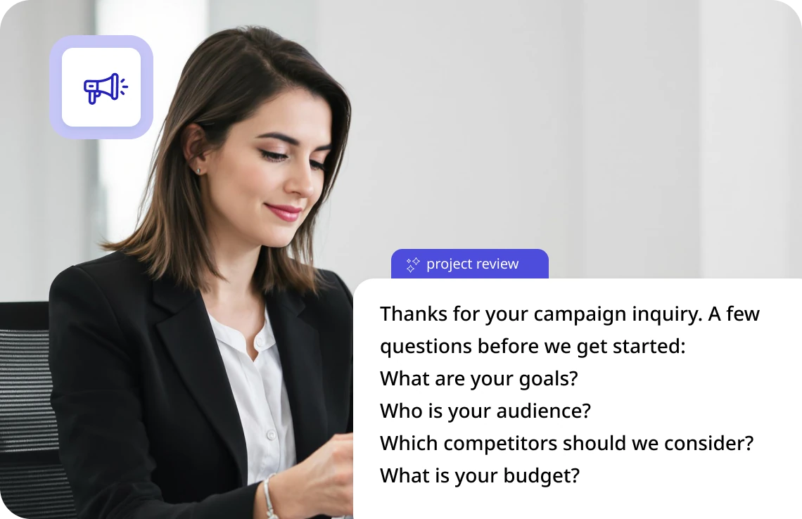 AI assistant collecting project requirements