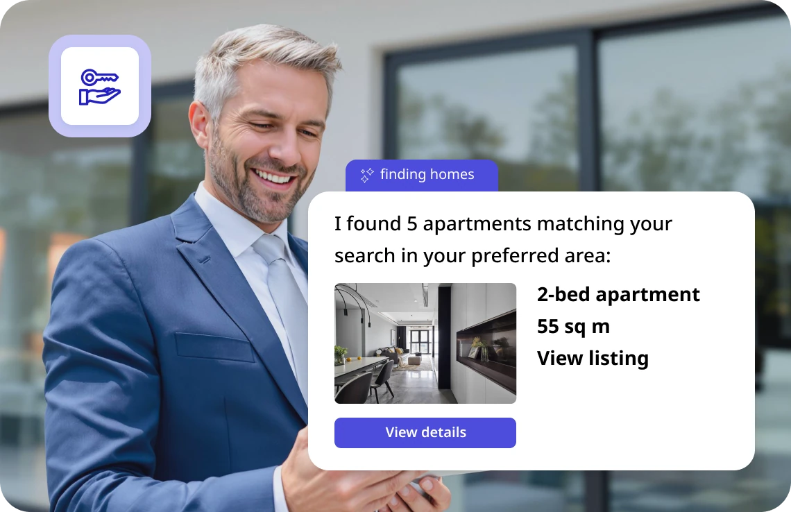 AI assistant presenting property information