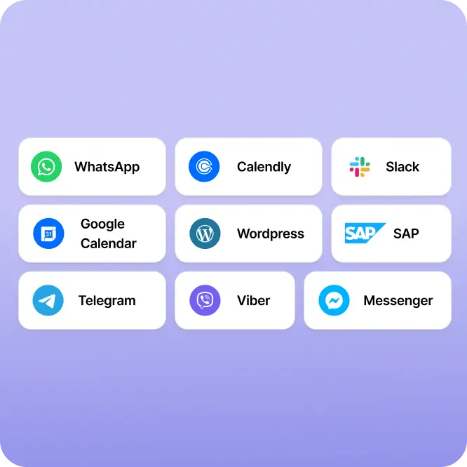 Business tools and channels available for integration